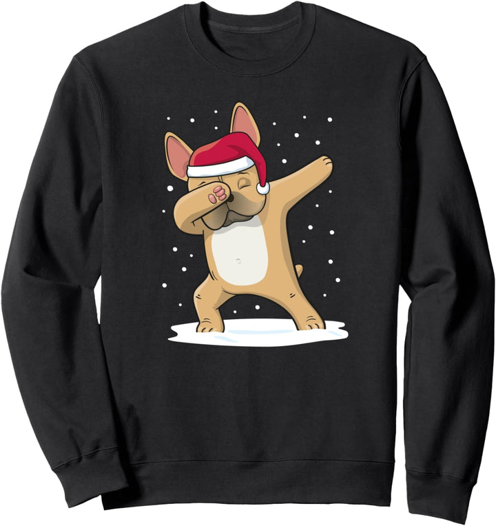 Französische Bulldogge Weihnachten Dabbing Bully Geschenk Sweatshirt
