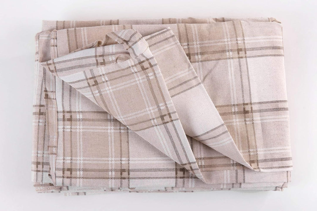 HomeLife Sofabezug Beige & Couch Überzug | weicher Sessel & Sofa Überzug & Sofaüberwurf Decke karier