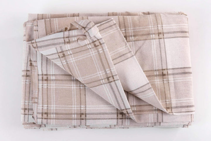 HomeLife Sofabezug Beige & Couch Überzug | weicher Sessel & Sofa Überzug & Sofaüberwurf Decke karier