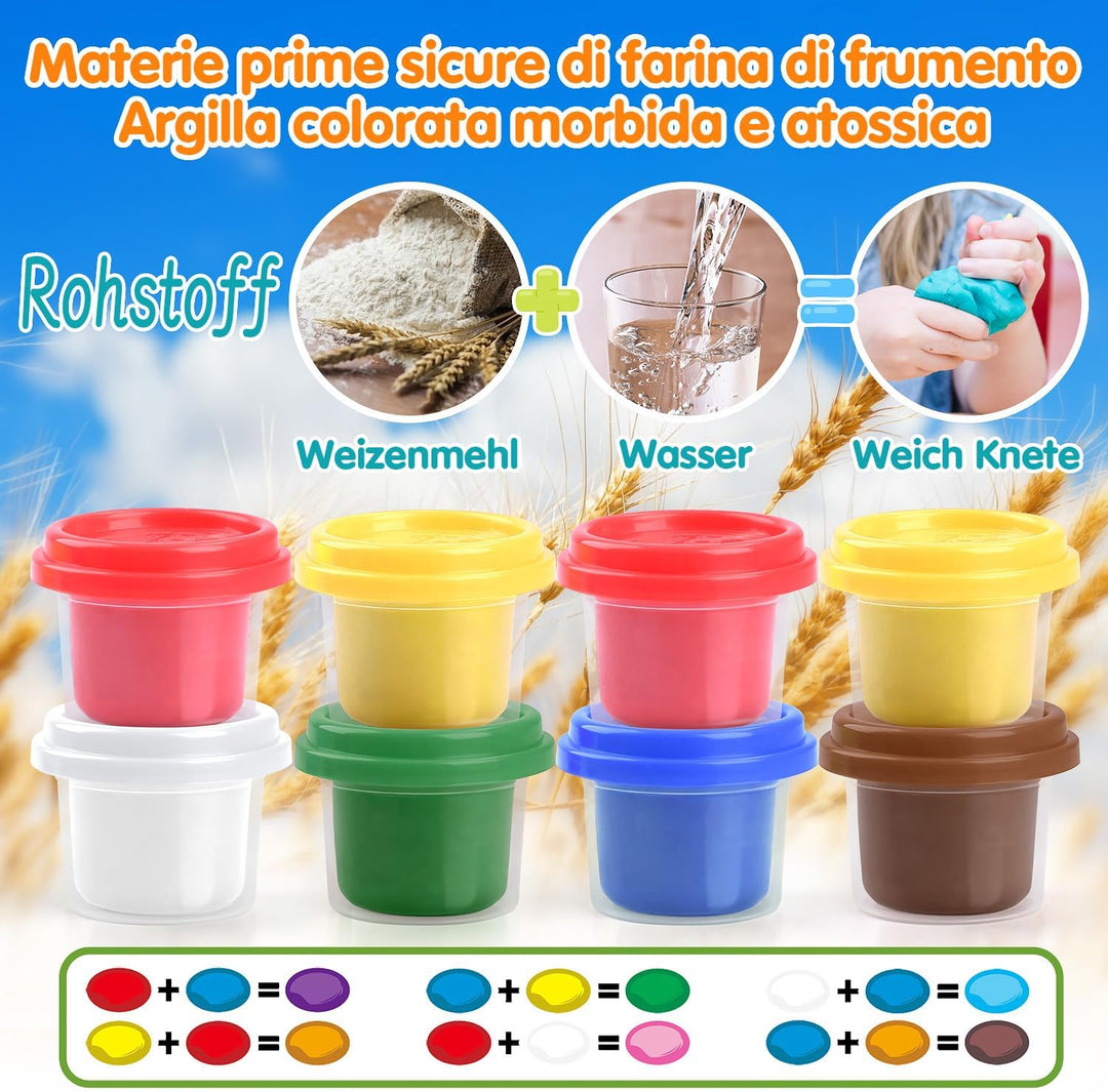 PLAY Eis Knete Set für Kinder - DIY Knete Eismaschine Set Knete Zubehör, Kinderknete Kitchen Creatio