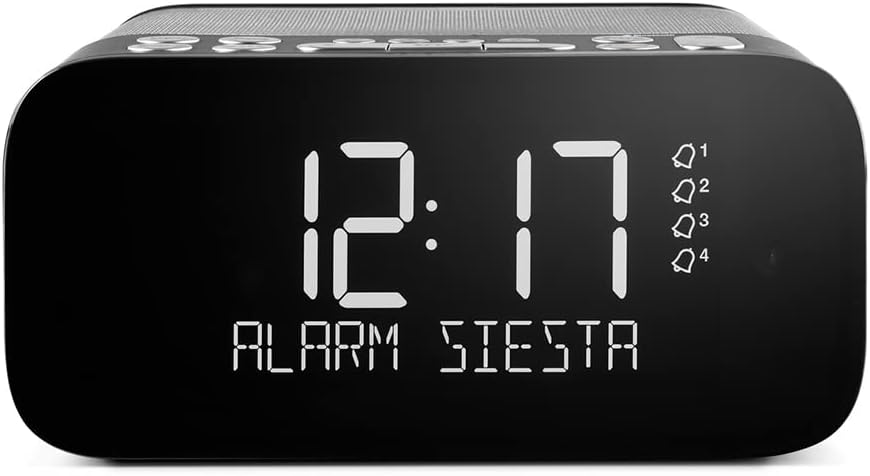 Pure Siesta S6 Bluetooth Radiowecker (Digitalradio, CrystalVue Display, Bluetooth, DAB/DAB+ und UKW,