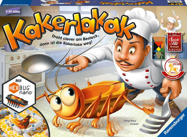 Ravensburger 22212 - Kakerlakak - Aktionsspiel mit elektronischer Kakerlake für Gross und Klein, Fam
