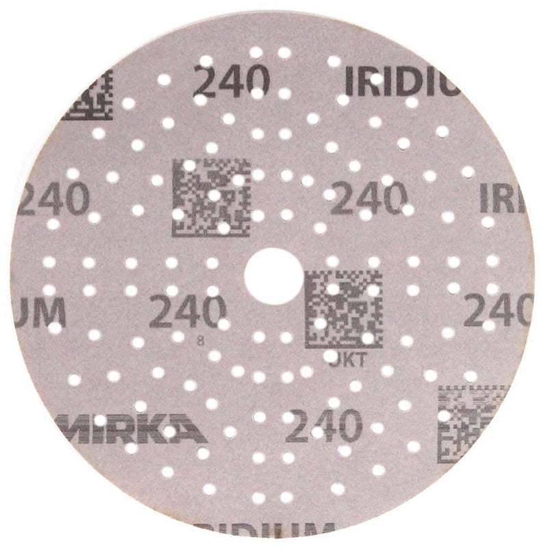 100x MIRKA Haftschleifscheibe IRIDIUM Grip 121L 150mm K.240 f.HO/Metall/Lack/Ku. Korn P240, Korn P24