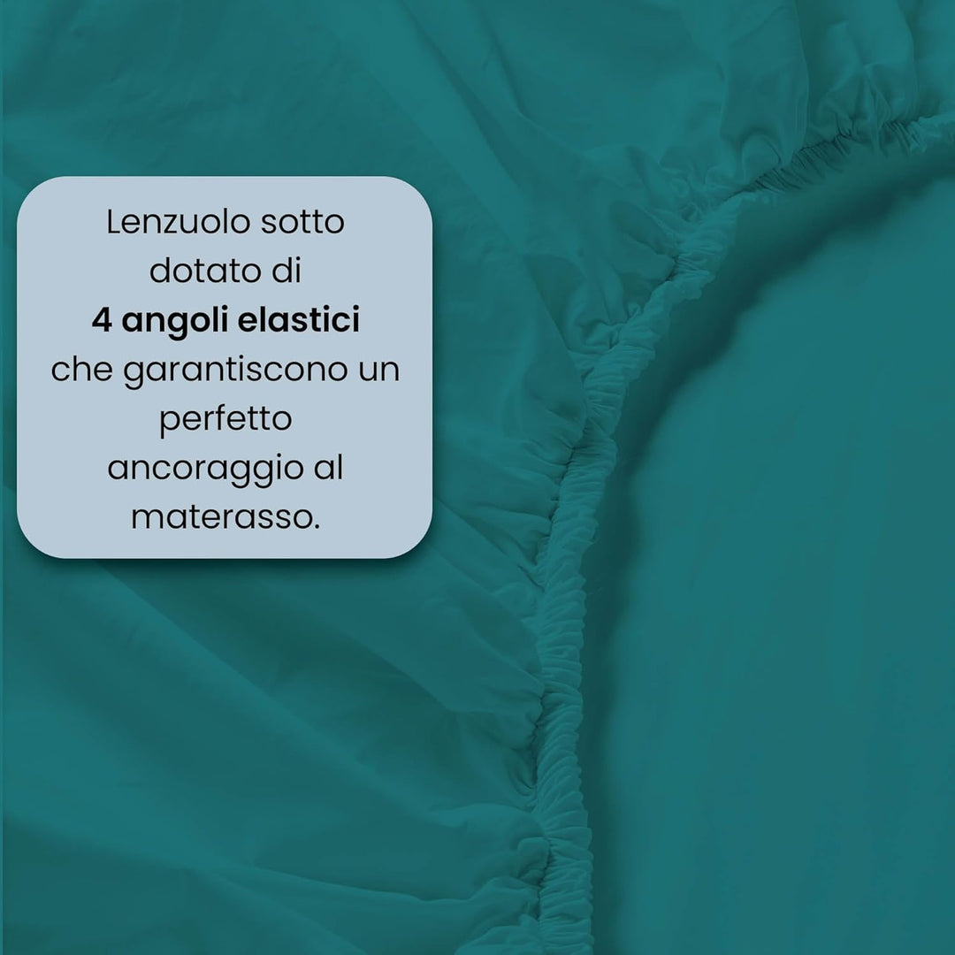 Italian Bed Linen Max Color Bettwäsche-Set, Flasche grün, Doppelte, Flasche Grün