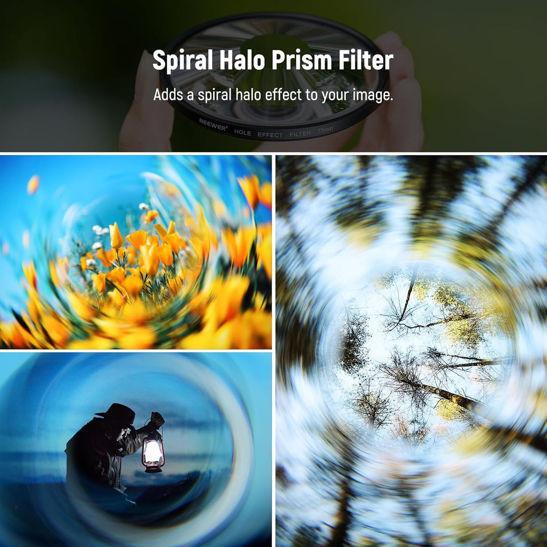 NEEWER 77mm Spirale Halo Kamera Objektiv Filter, Prisma K9 Optisches Glas Spezialeffekte Filter Foto