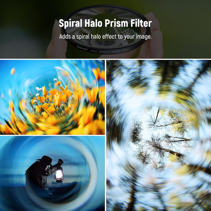 NEEWER 77mm Spirale Halo Kamera Objektiv Filter, Prisma K9 Optisches Glas Spezialeffekte Filter Foto