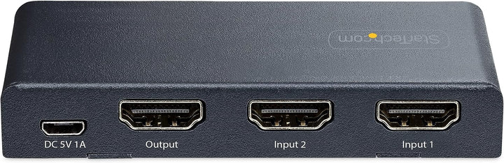 StarTech.com 2-Port 8K HDMI Switch, HDMI 2.1 Switch 4K 120Hz/8K 60Hz UHD, HDR10+, HDMI Switch 2 In 1