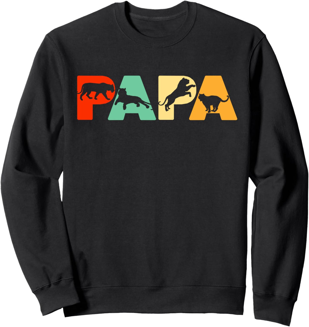 Retro-Tiger-Papa-Hemd, Lustiges Papa-Tiger-Vater-Geschenk Sweatshirt