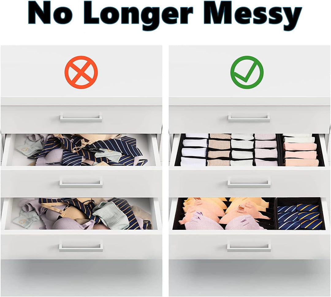 7 Stück Aufbewahrungsboxen,Schublade Organizer Ordnungssystem für Kleiderschrank, für BHS, Unterwäsc