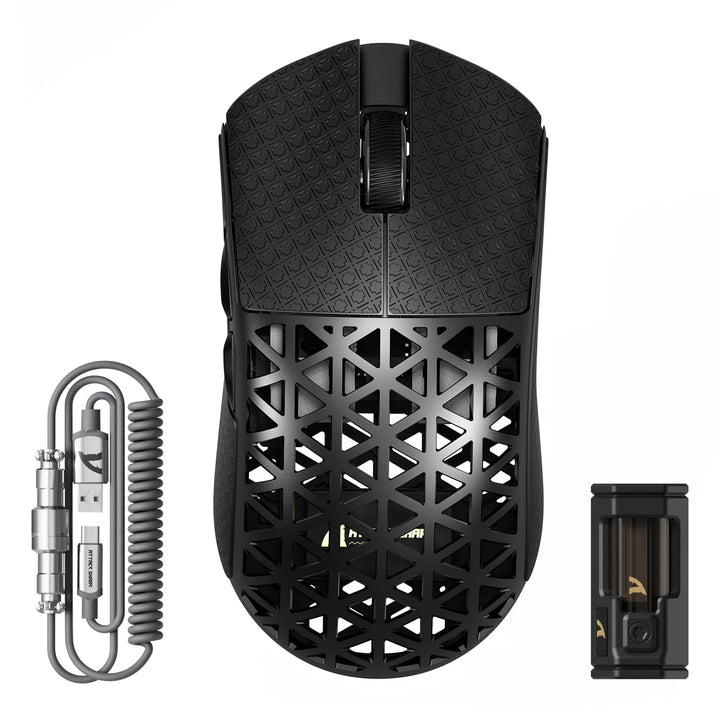 ATTACK SHARK R5 Ultra Carbonfaser Gaming-Maus, 39g Superlight, 8000Hz Kabellose Mouse, 42000 DPI, PA