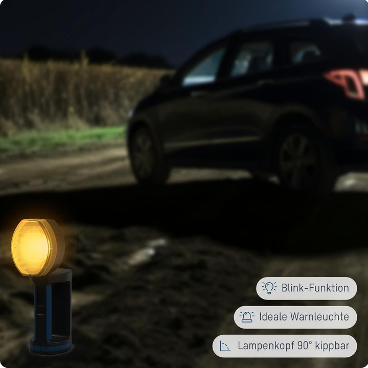 ANSMANN LED Handscheinwerfer Akku mit 10400mAh, automatische Notbeleuchtung bei Stromausfall, bis zu