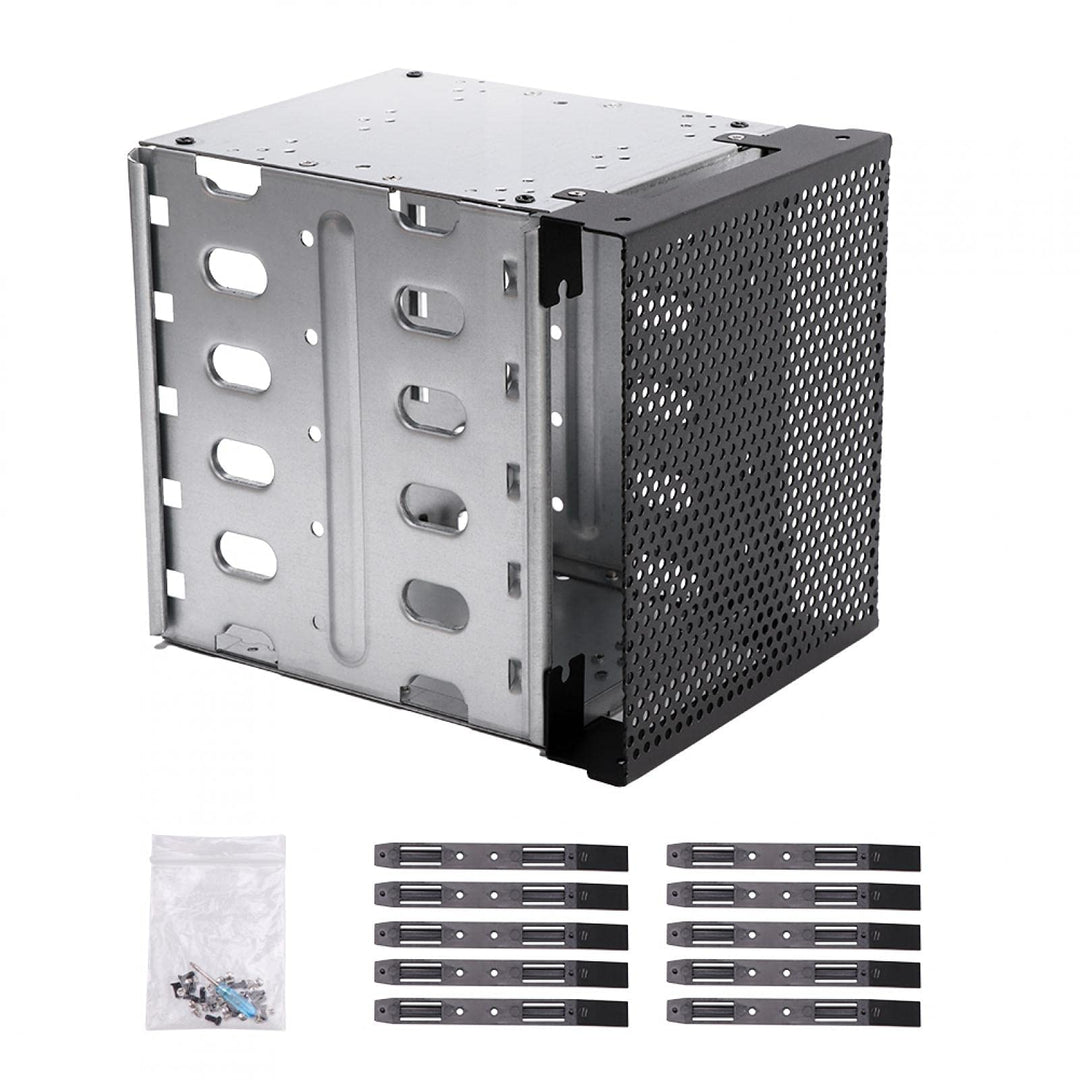 ALEOHALTER Festplattenkäfig, abnehmbare HDD-Fächer, 13,3 cm (5,25 Zoll) mit Lüfterraum, Edelstahlkäf