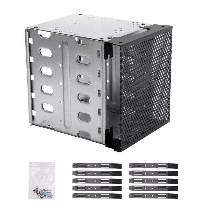 ALEOHALTER Festplattenkäfig, abnehmbare HDD-Fächer, 13,3 cm (5,25 Zoll) mit Lüfterraum, Edelstahlkäf
