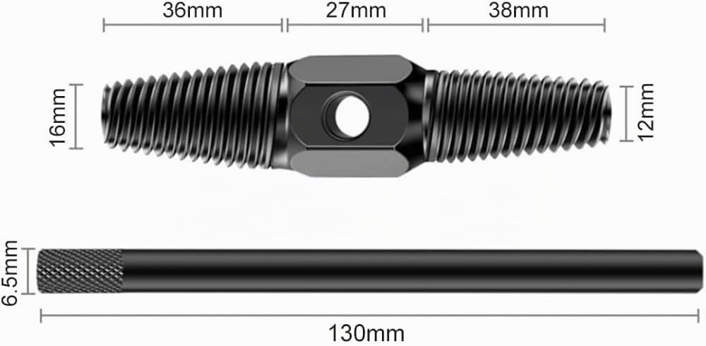 Doppelkopf Schraubenausdreher 1/2 und 3/4 Zoll mit Stick, Linksgewinde Ausdreher Rohrschraubenausdre