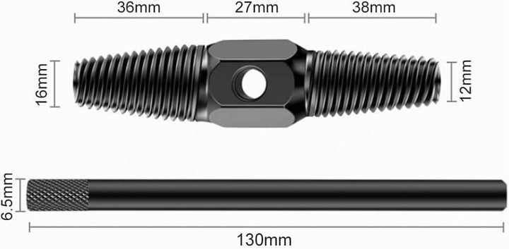 Doppelkopf Schraubenausdreher 1/2 und 3/4 Zoll mit Stick, Linksgewinde Ausdreher Rohrschraubenausdre