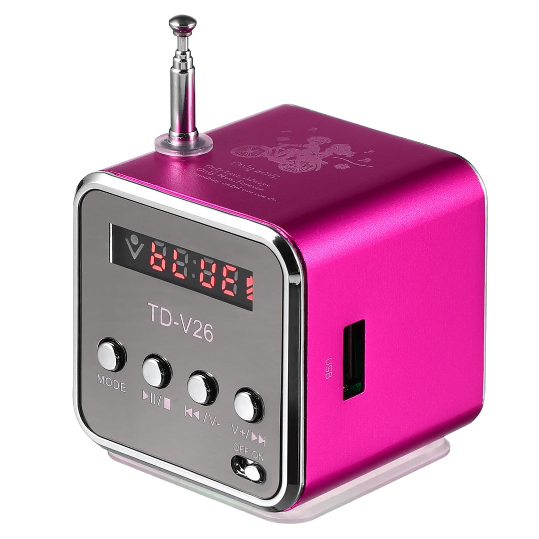 ULTECHNOVO Mini Radio Mit Batterie Td-V26 Mini Drahtloser Musikplayer Stereolautsprecher Mp3 Mp4 Mus