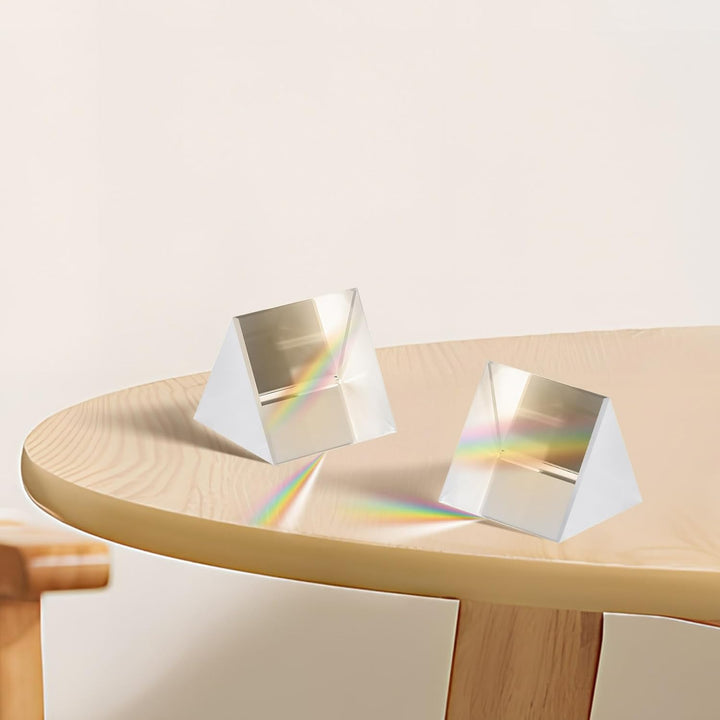 4 Stück Optisches Glasprisma 30x30x30mm Kristall Prismenwürfel für Physikexperimente Schüler und Pro