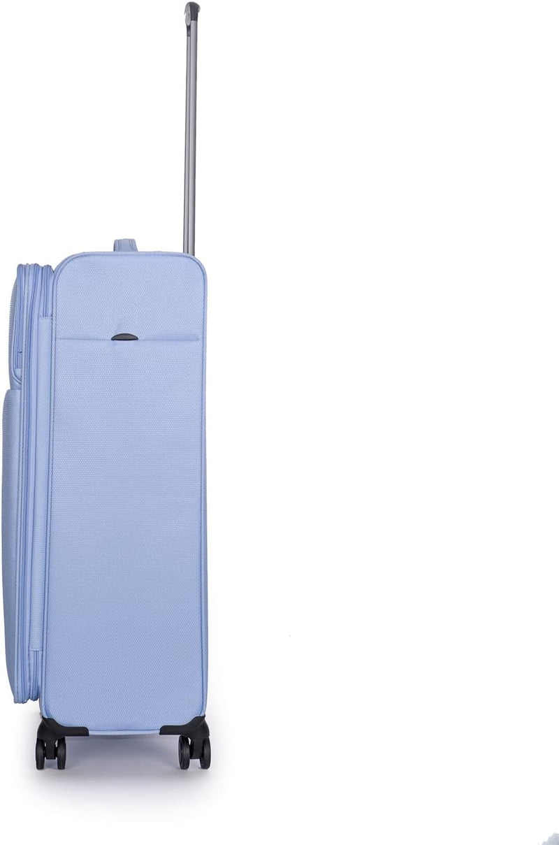 Stratic Light + Koffer Weichschale Reisekoffer Trolley Rollkoffer gross, TSA Kofferschloss, 4 Rollen