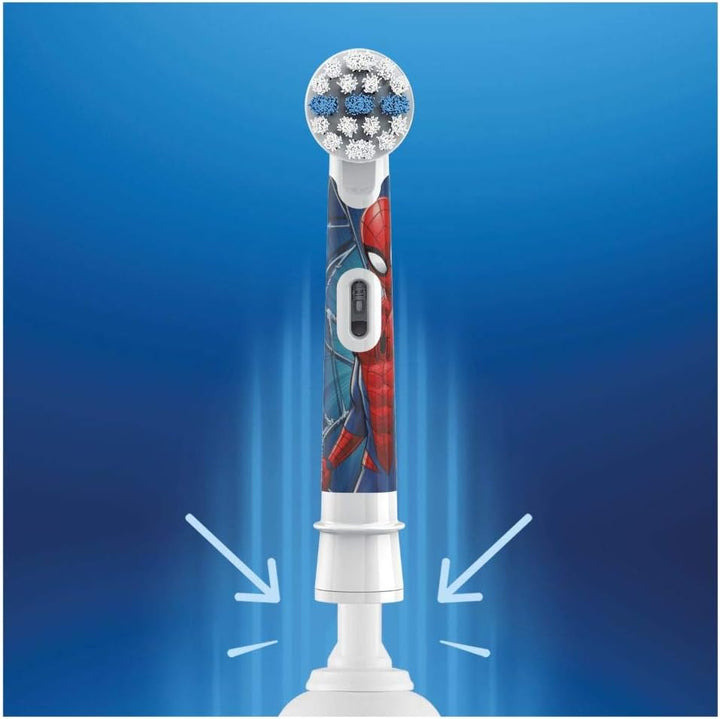 Oral-B Kids Spiderman Aufsteckbürsten für elektrische Zahnbürste, 4 Stück, für Kinder ab 3 Jahren, e