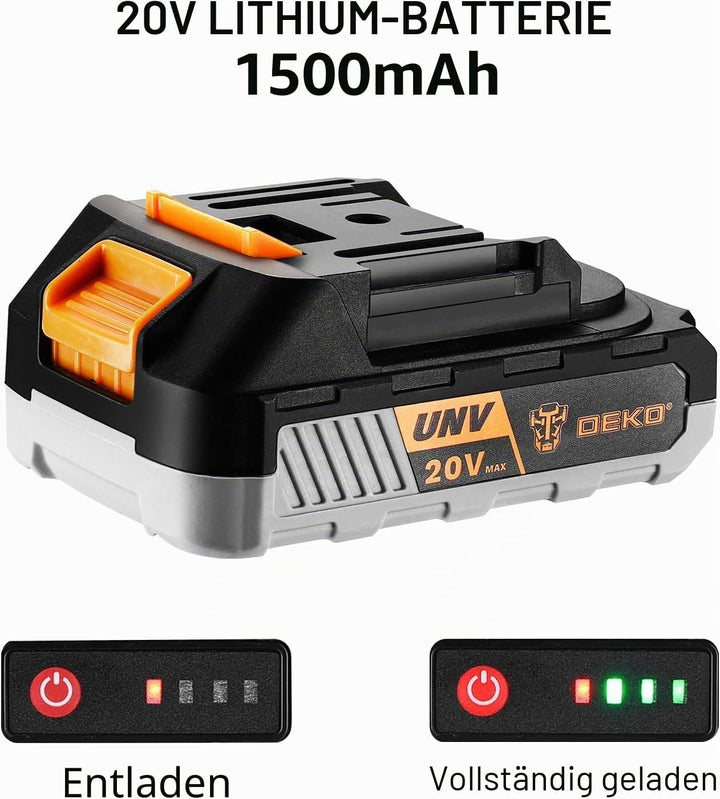 20 V Akkuschrauber für Damen:DEKOPRO 40 N.m Akku Schrauber mit Akku und Ladegerät，30 pcs Zubehör Boh