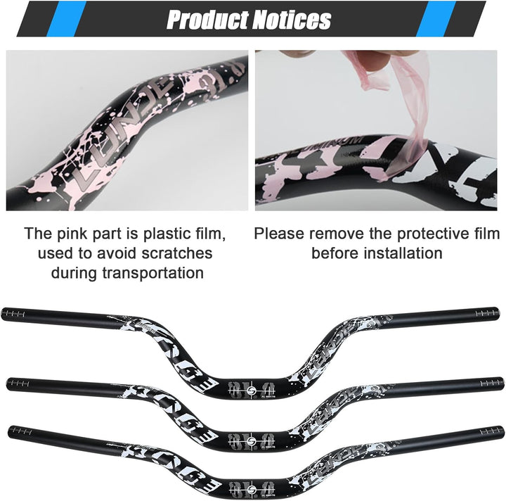 ROADNADO MTB Riser Lenker 31.8mm Aluminiumlegierung Fahrrad Lenker Riser 90mm Extra Langer Mountainb