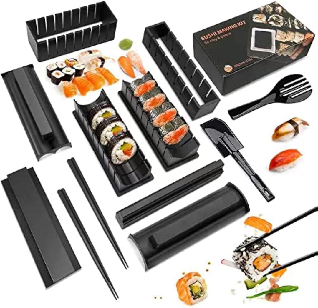 MLRYH Sushi Maker Kit Sushi Maker 12 Stück Kunststoff Premium Set Sushi Tool Set Sushi Reisrolle For