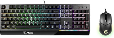 MSI Vigor GK30 Combo DE Gaming Tastatur und GM11 Gaming Maus (kabelgebunden, Plunger Switch, QWERTZ