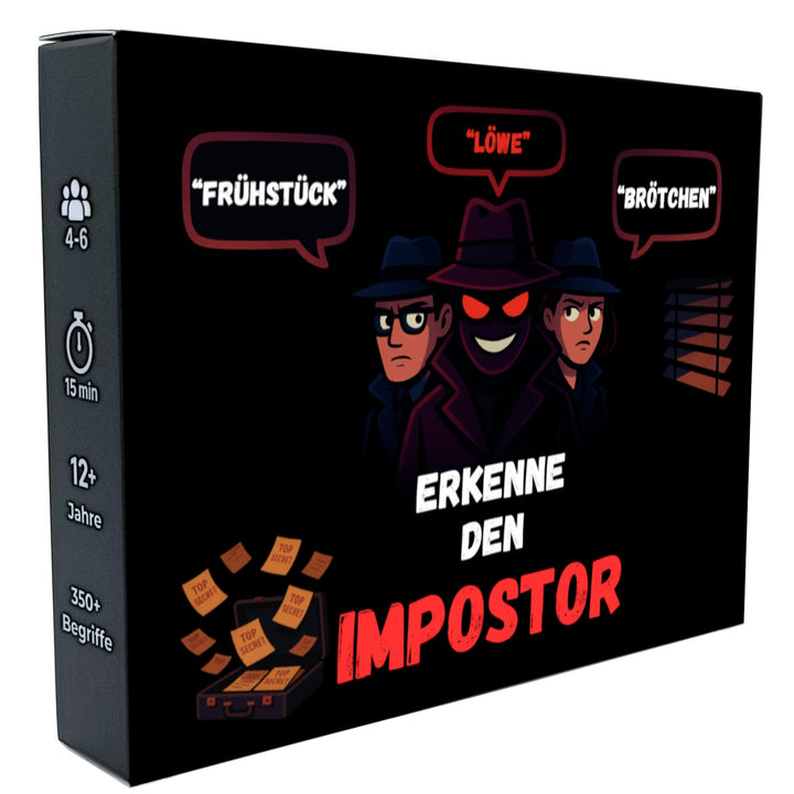 Imposter Erkenne den Impostor – Lustiges Party-Wortspiel zum Hochstapler enttarnen | Kartenspiel mit