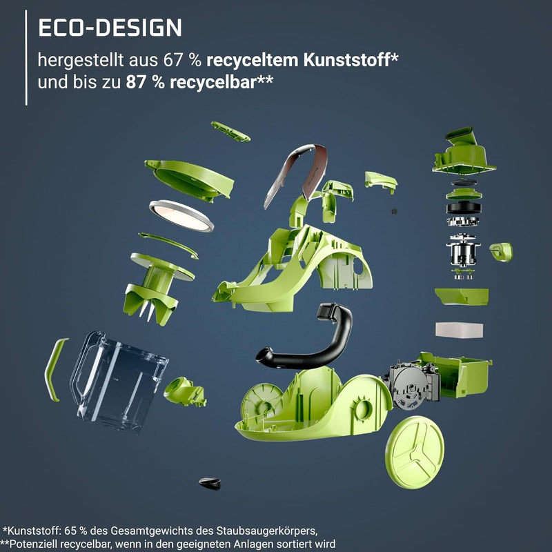 Rowenta Green Force Cyclonic Max | RO7B12 | Bodenstaubsauger ohne Beutel | 73 Dezibel | 2.5 Liter |