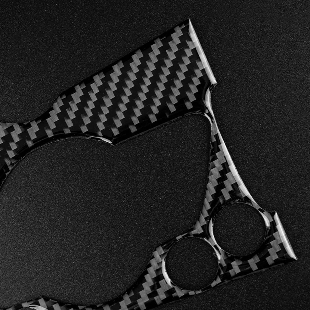 KUNGKIC Auto Zentraler Steuerknopf Panel Abdeckung Kohlefaser Innenraum Dekorativ für Mini Cooper Cl