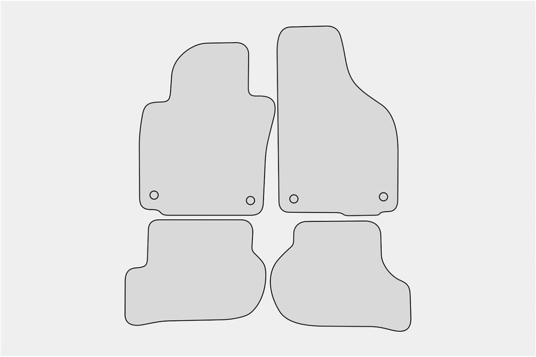 teileplus24 EF202 Fussmatten Gummimatten Exclusive-line Design kompatibel mit VW Golf 5 6 Scirocco 3