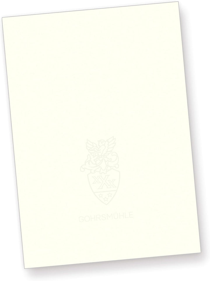 250 Blatt Gohrsmühle Briefpapier mit Wasserzeichen edel hochwertig, DIN A4, 90 g/qm, naturweiss, 250