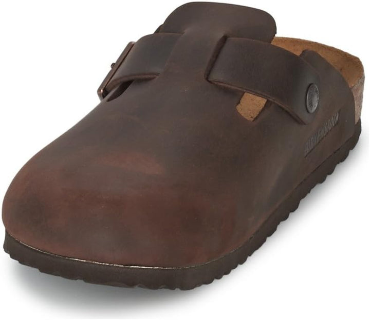 Birkenstock Classic BOSTON Unisex-Erwachsene Clogs 35 EU Schmal Braun Habana, 35 EU Schmal Braun Hab