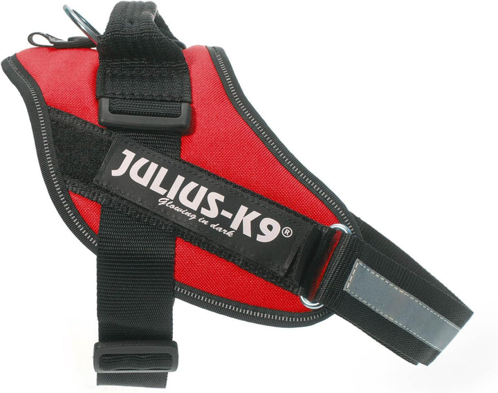 Julius-K9 IDC Powerharness für Hunde, mit zwei kostenlosen individuellen Patches, Rot, Grösse 0 M/Si