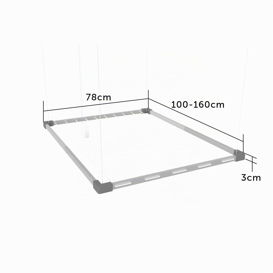 Tz Wäschegestell zur Deckenbefestigung, Aluminium
