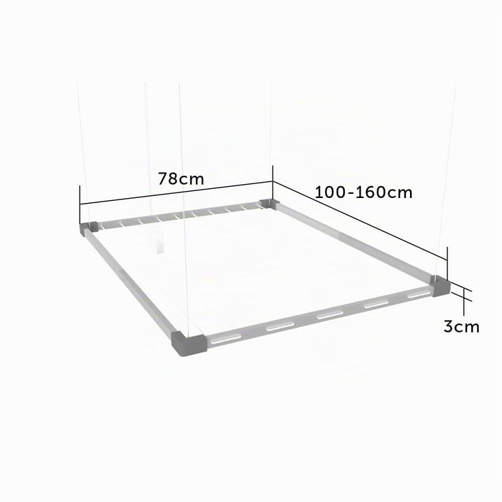 Tz Wäschegestell zur Deckenbefestigung, Aluminium