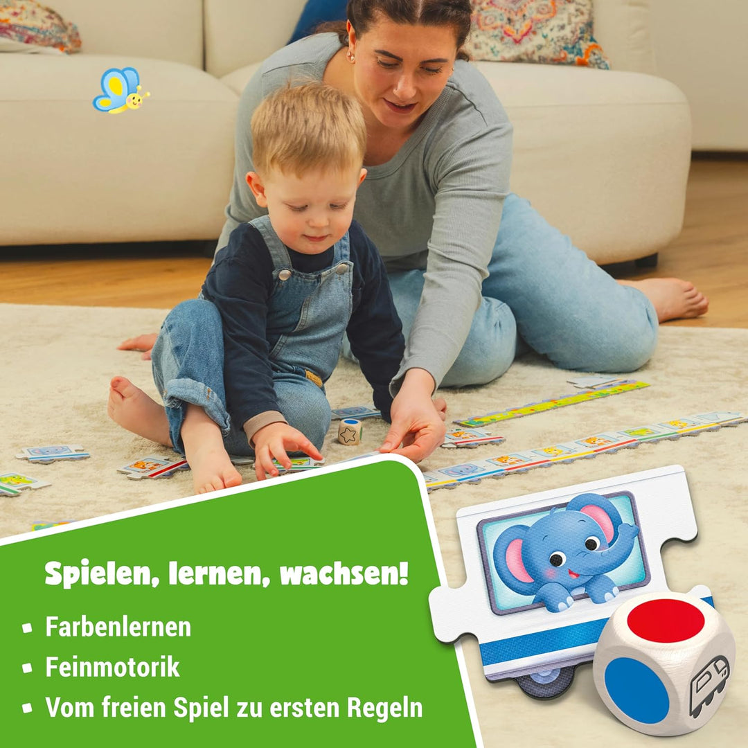 Ravensburger 12010010 Mein Eisenbahn-Spiel – Meine ersten Spiele: Kinderspiele zum Farben Lernen, Sp
