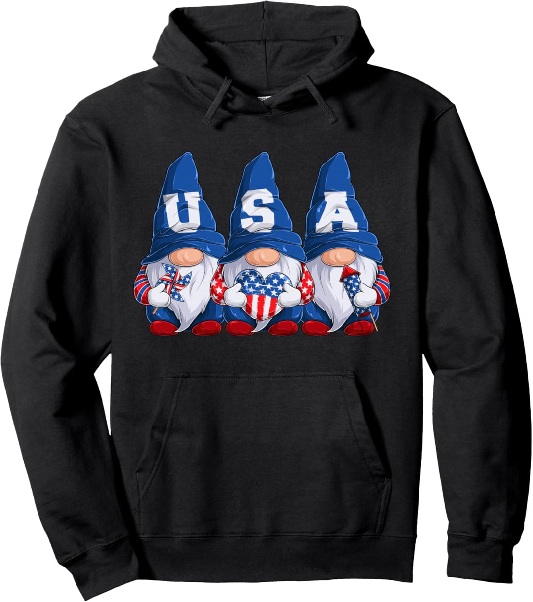 Zwerge USA Souvenir Flagge Damen, Herren, Jungen, Mädchen Pullover Hoodie