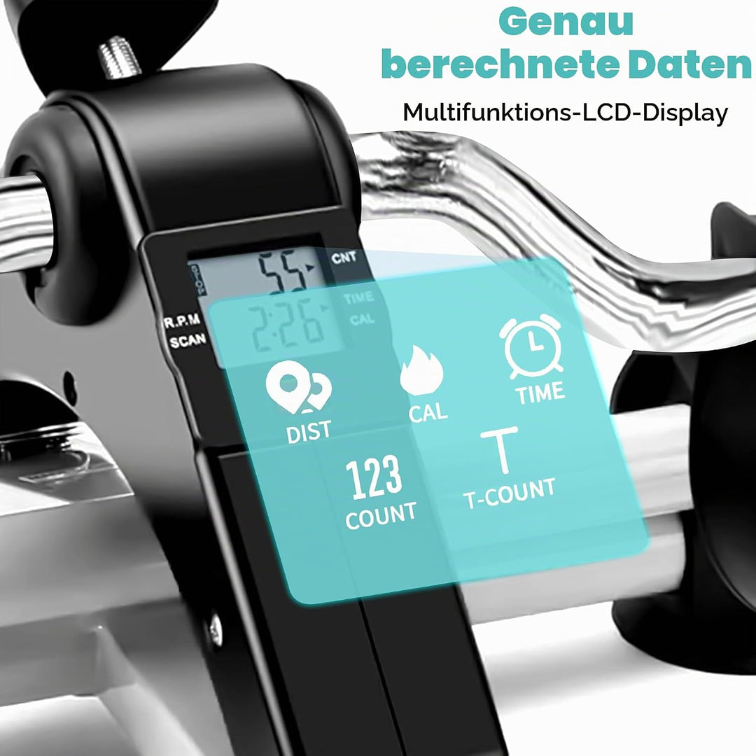 TechFit Pedal-Ausbilder, Mini-Heimtrainer für Heim und Büro, leichte Trainingsmaschine für Arme und