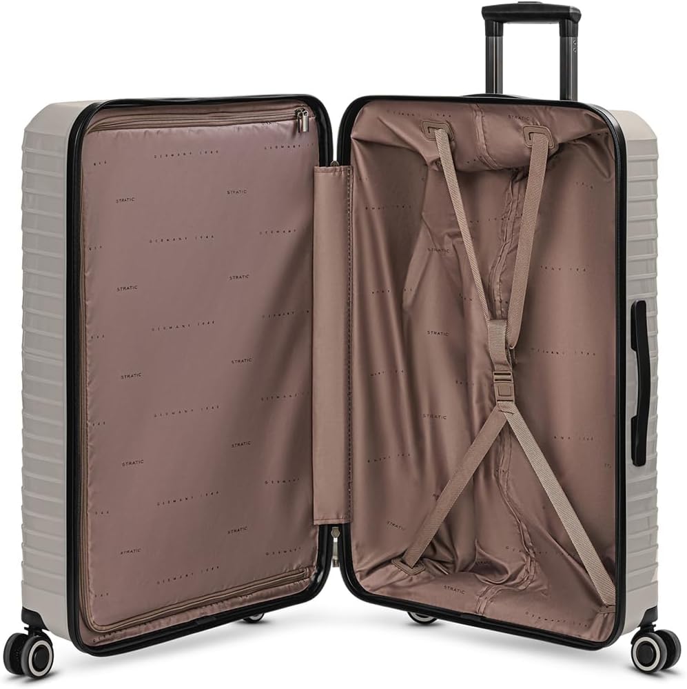 Stratic Shine Koffer & Trolley Gross | Hergestellt aus Bruch- & Kratzfestem Polypropylen mit 4 Rolle