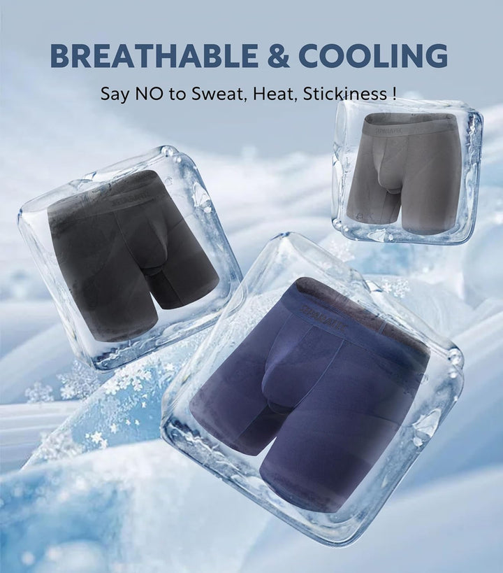 Separatec Herren Boxershorts Mehrfachpack Doppelbeutel Dual Pouch, Bambus Unterhosen Männer, Stretck