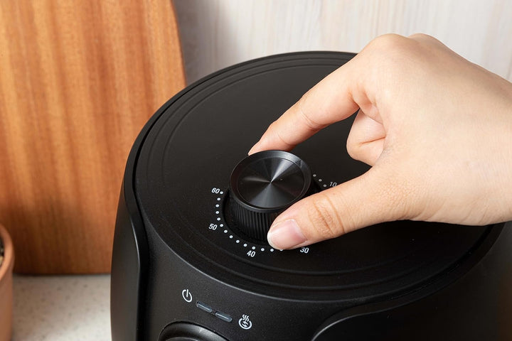 Heissluftfritteuse klein - 1,8L - Airfryer mit Timer und Warmhaltefunktion - Temperatur wählbar - En