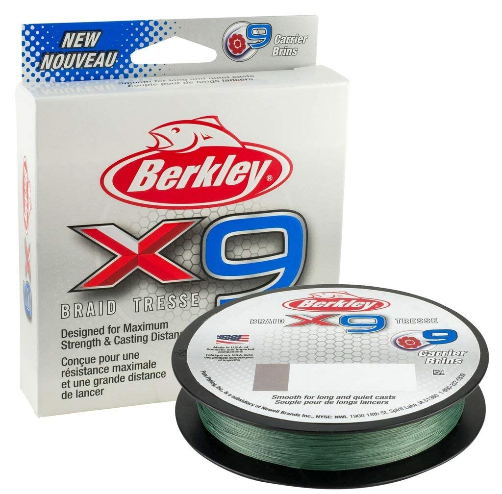 Berkley X9 geflochtene Angelschnur – 9-fache geflochtene Schnur zum Salzwasser- und Süsswasserangeln