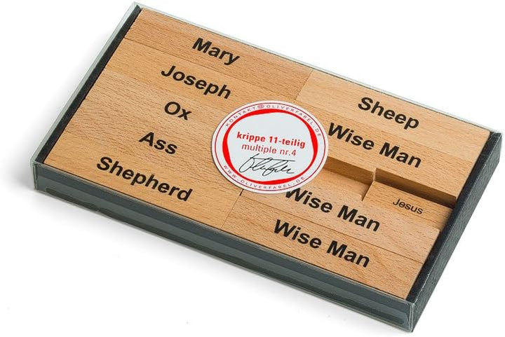 corpus delicti : Minimal Nativity Set - puristische Krippe aus Holz (englisch), Englisch