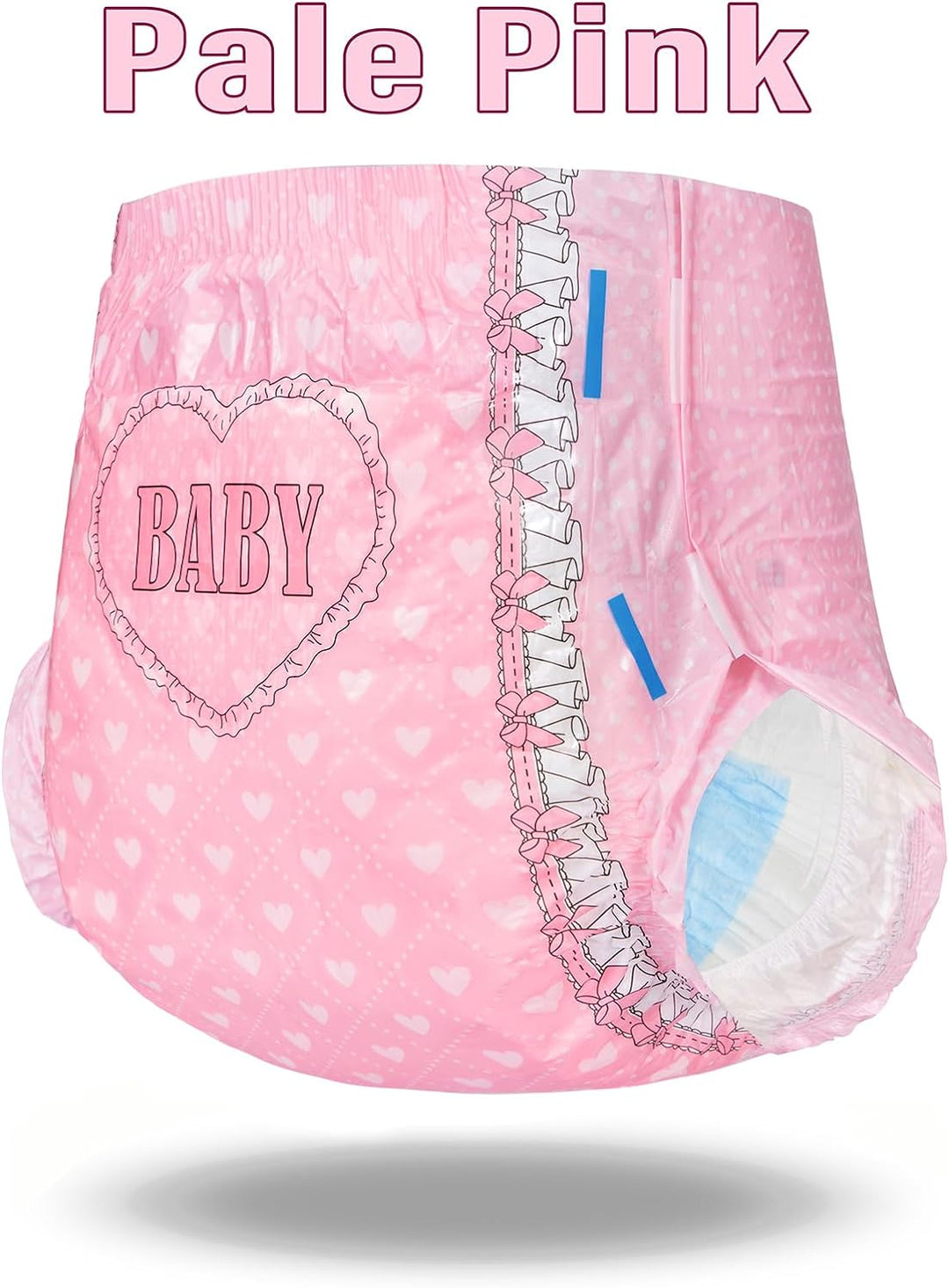 LittleForBig Erwachsenen Gedruckten Windeln 10 Stück - Blushing Baby Hellrosa(Medium 71-96 CM) Hellr