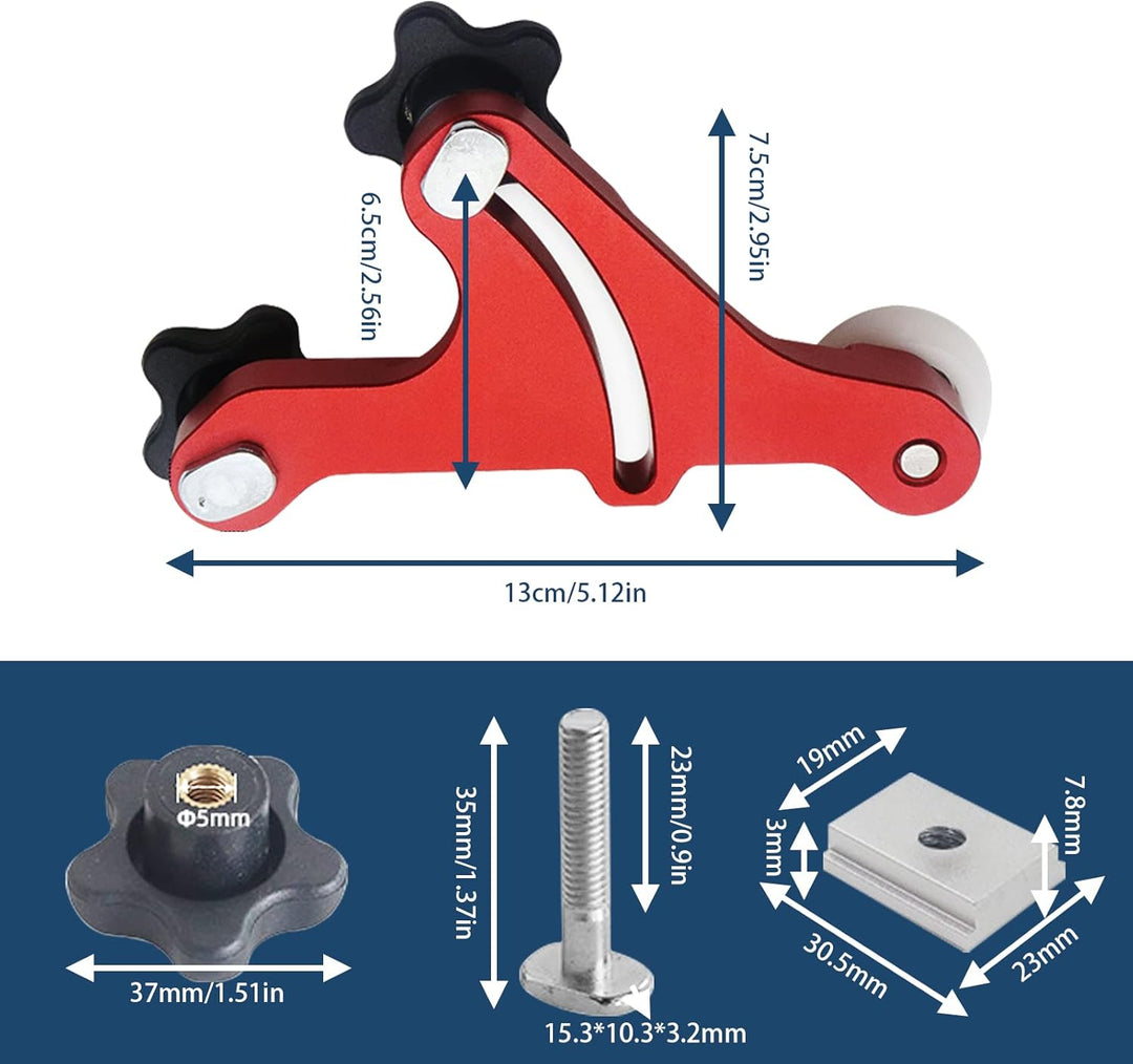 2 x Feder-Lock-Bretter,CEIEVER Federbrett verstellbare Holzbearbeitungswerkzeuge mit 4 Schiebern Uni