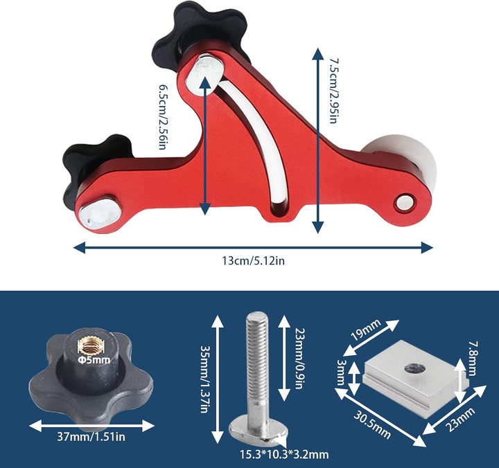 2 x Feder-Lock-Bretter,CEIEVER Federbrett verstellbare Holzbearbeitungswerkzeuge mit 4 Schiebern Uni