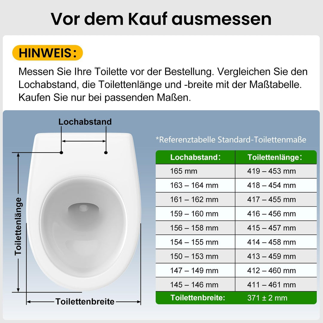 WC Sitz Rot mit absenkautomatik Oval, Toilettendeckel mit Quick-Release Funktion, Klobrille, Klodeck