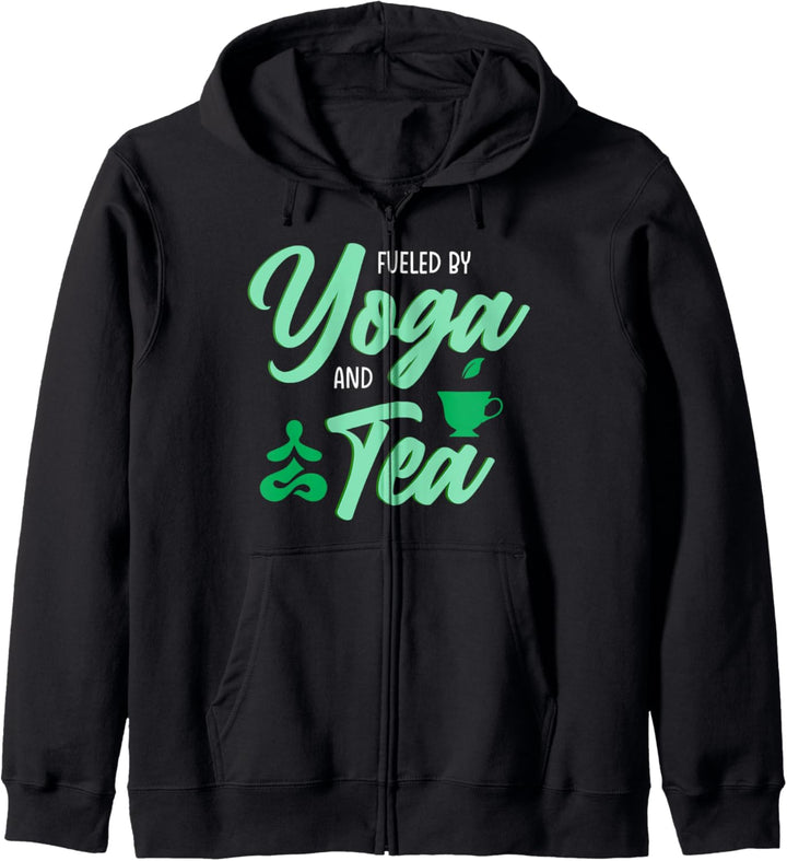 Angetrieben Von Yoga Und Tee Meditation Entspannung Zen Kapuzenjacke
