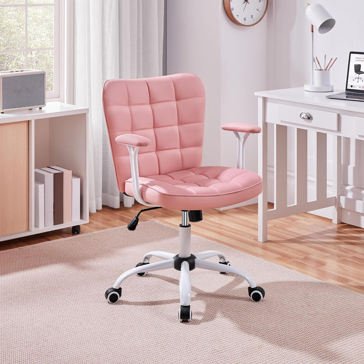 Yaheetech Bürostuhl Ergonomischer Schreibtischstuhl Bürosessel Arbeitsstuhl, Drehstuhl mit Weichen A